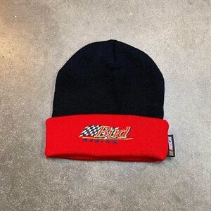 Vintage 2000's NASCAR Bud Racing Beanie Cap Y2K